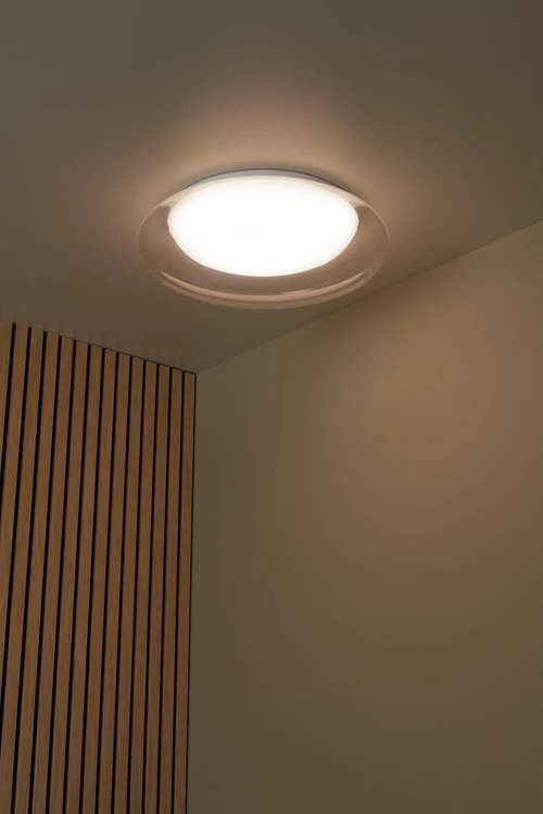 Lucide SKETES - Deckenleuchte - Ø 45,7 cm - LED Dim. - CCT - 1x24W 2700K/4000K - Transparent - Atmosphäre 2